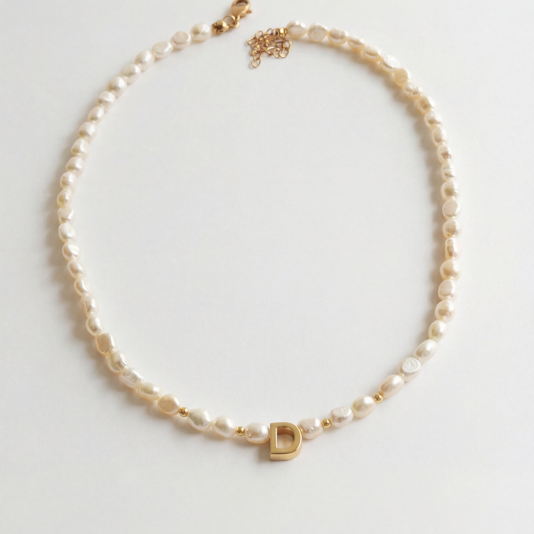 Initial Pearl Choker