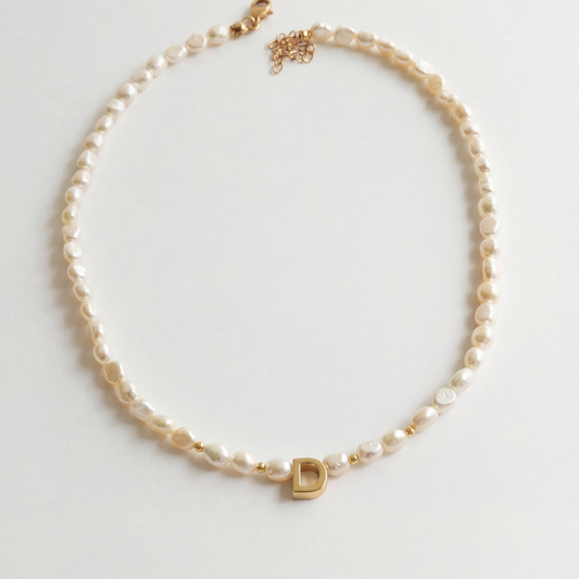 Initial Pearl Choker