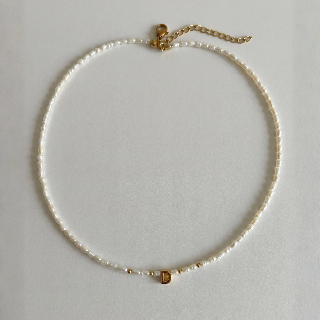 Initial Pearl Choker