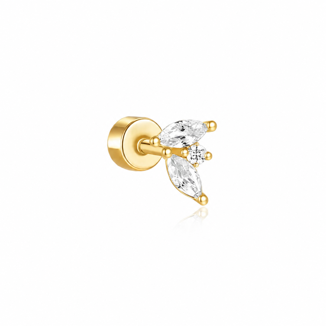 Petal Duo Flatback Earring