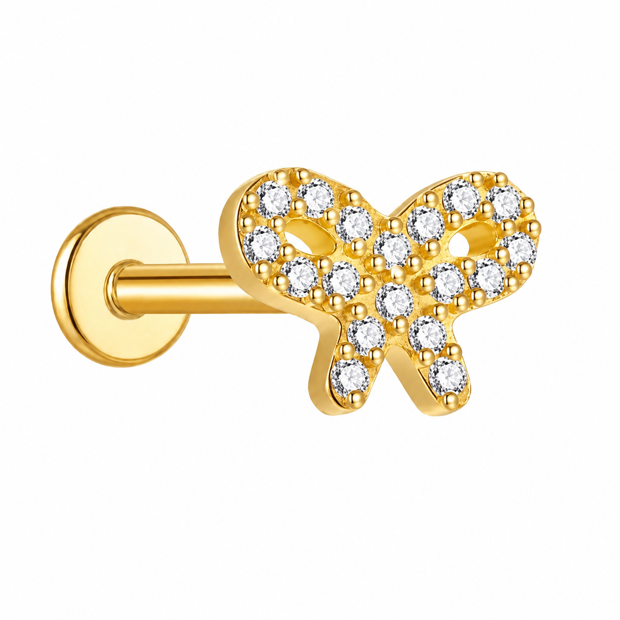 Sparkle Bow Flatback Earring