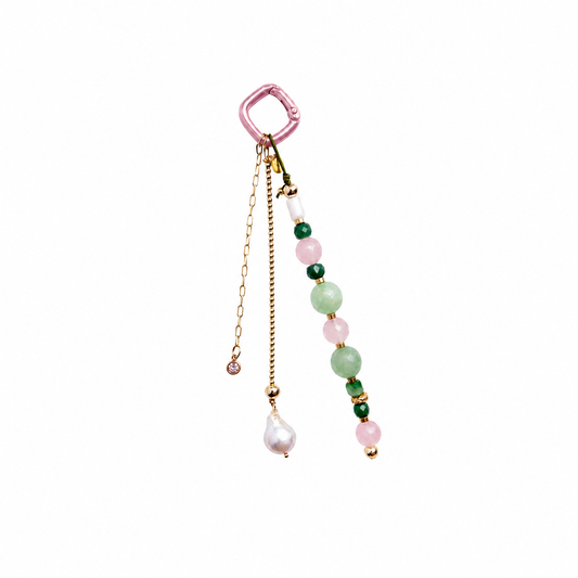 Jade Rosé Bag Charm.