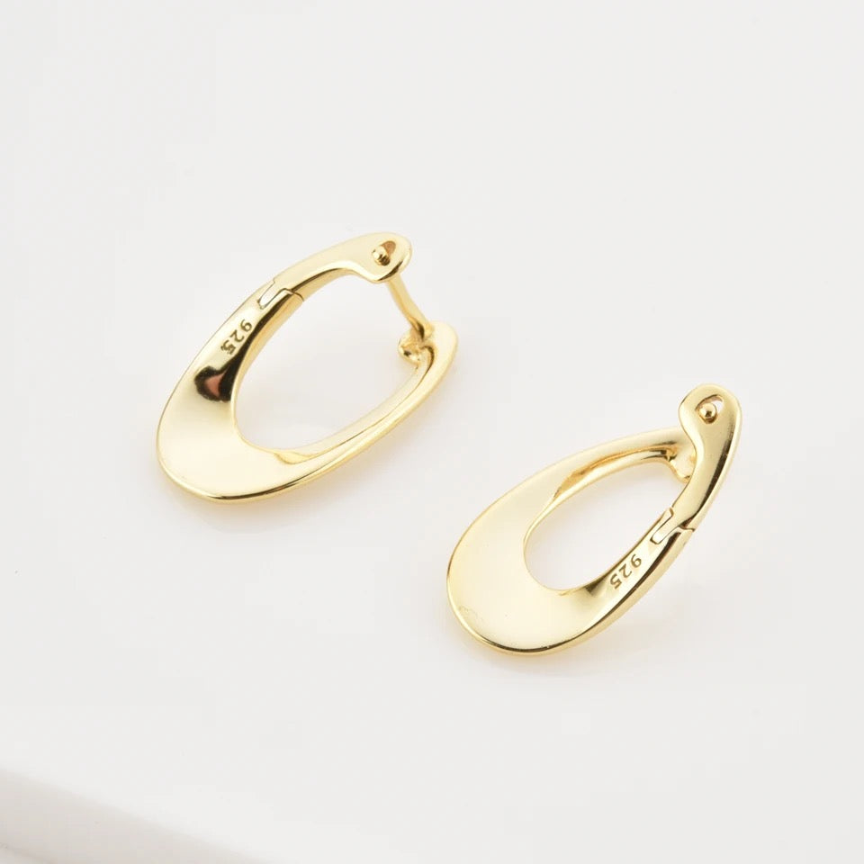 Twisted Gold Hoops