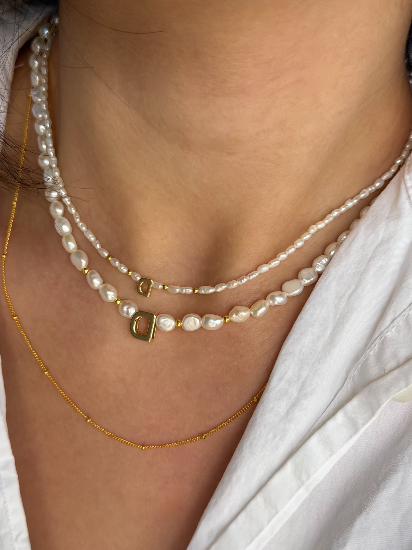 Initial Pearl Choker