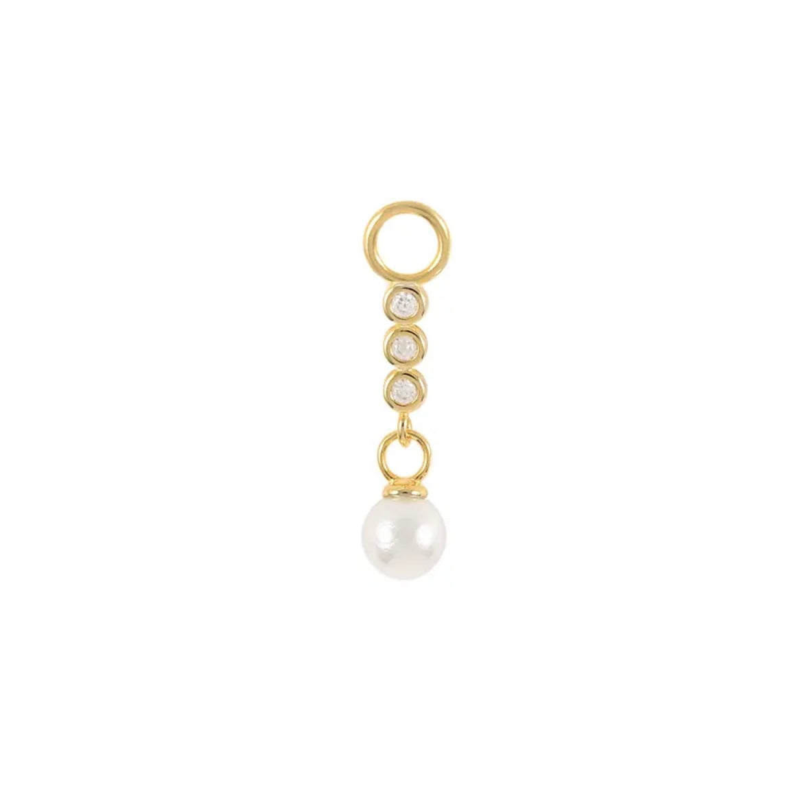 Pearl Droplet Hoop Charm