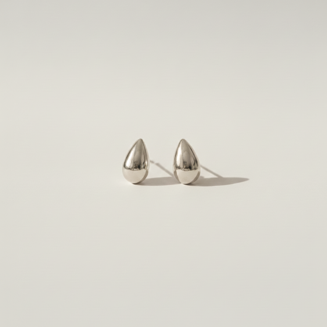 Silver Mini Dome Earrings