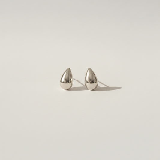 Silver Mini Dome Earrings